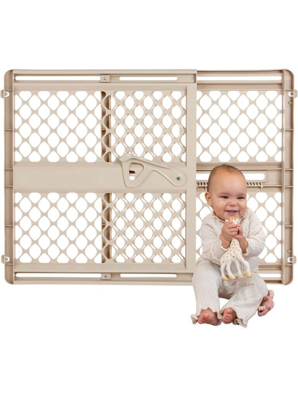 Adjustable Baby Gate for Stairs & Doorways - Indoor Safety Gate 26-42" Wide, 26